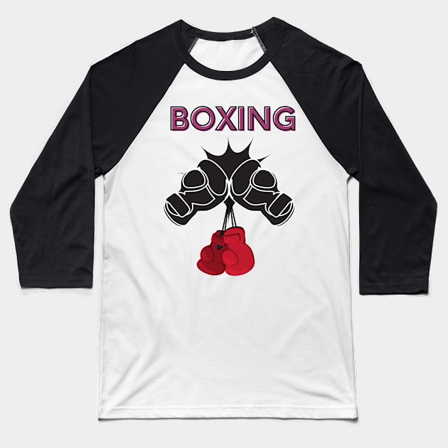 boxing Baseball T-Shirt by busines_night